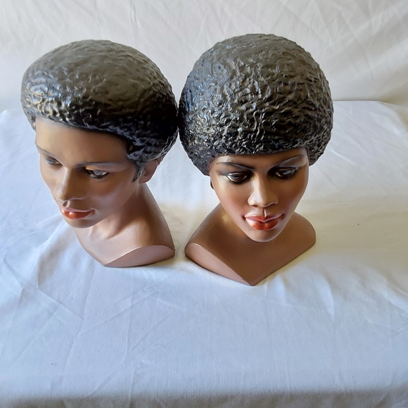 Vintage Lego Hawaiian Afro Hair Head Bust Figurines Set - Picture 4 of 16